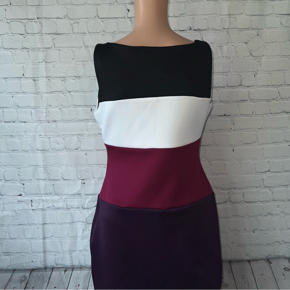 Alexia Admor Purple, White & Black Sleeveless Dress size S - Picture 5 of 7